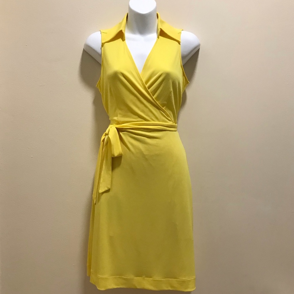 NY&CO YELLOW WRAP DRESS